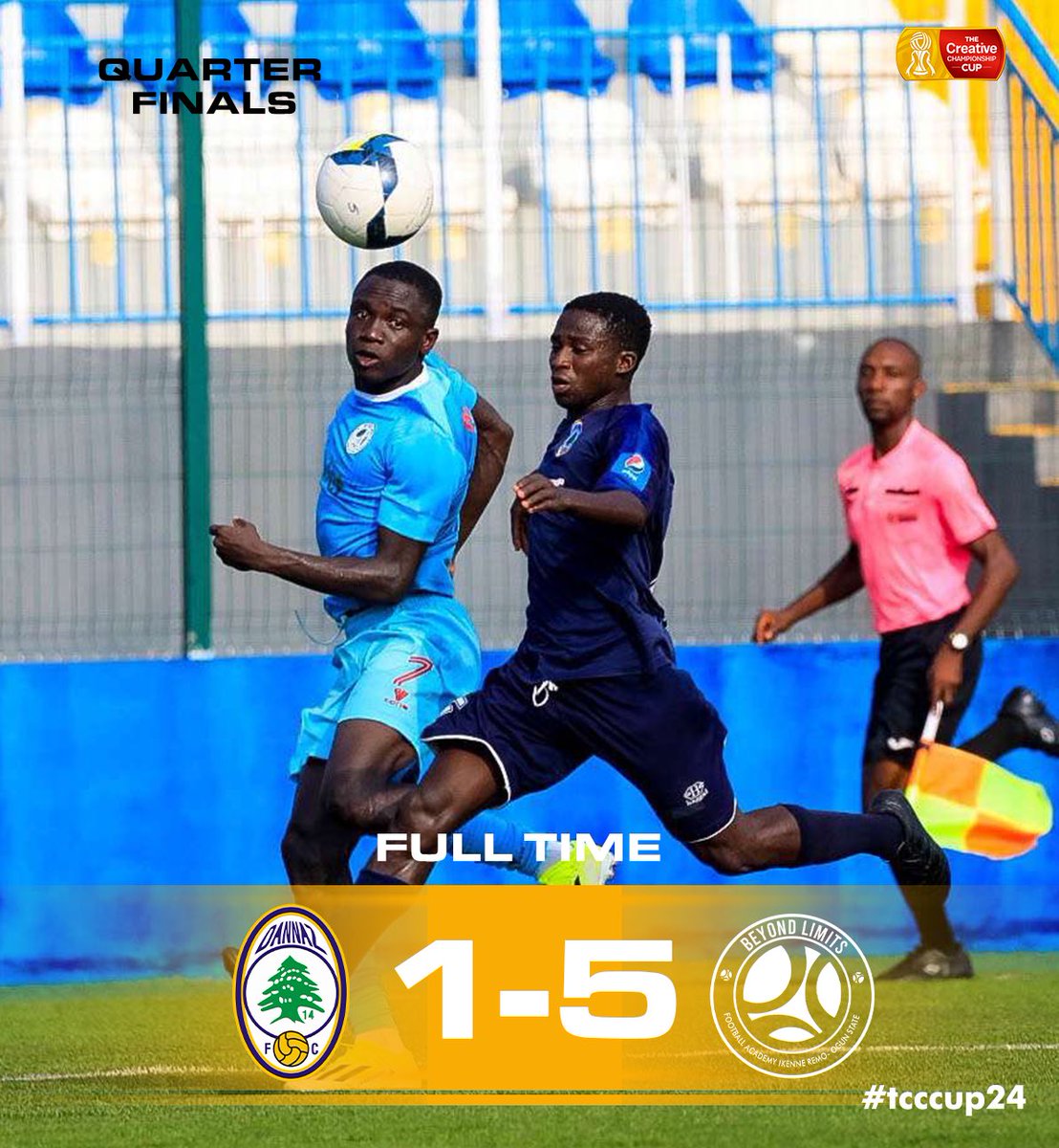 official_tcchq's tweet photo. Shina Ayodele scored all five goals for Beyond Limits in a brilliant display to send them into the next round.

#DANBYL #TCCCup24 https://t.co/VPSqgLzqMQ