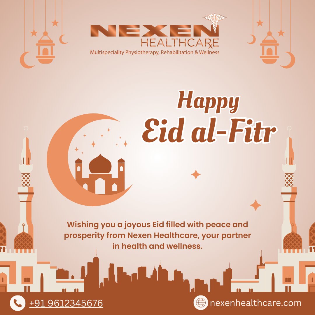 Embracing the spirit of Eid al-Fitr with joy and gratitude at Nexen Healthcare. Wishing you all a blessed celebration filled with health, happiness, and unity. 
.
.
#EidMubarak #NexenHealthcare #HealthAndHappiness #CelebratingUnity #JoyfulEid #BlessingsOfHealth