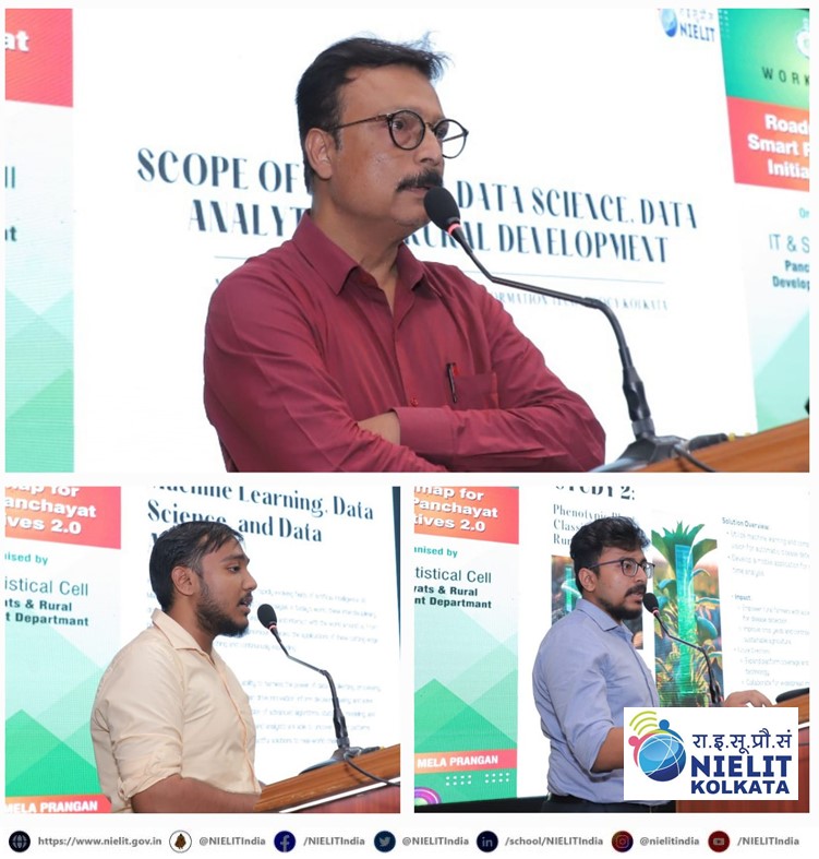 NIELIT Kolkata participated in a workshop organized by Panchayat and Rural Development Dept, GoWB on the theme “Deliberation on Roadmap for Smart Panchayat Initiatives 2.0: A Digital Initiative of Panchayat and Rural Development Department” on 05.04.2024 in Kolkata.