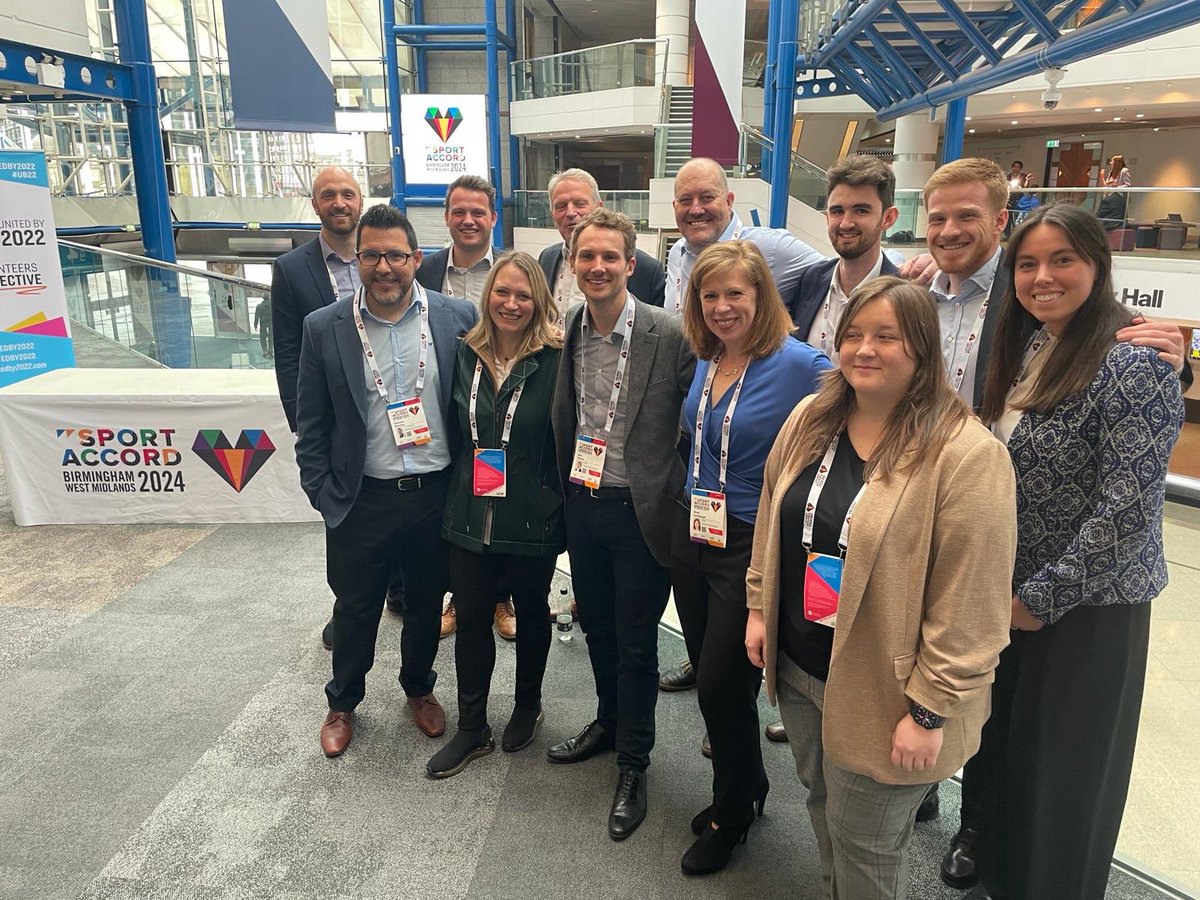 From the 12 JTA staff here at #SportAccord in Birmingham, & our other staff in LA, London, Lausanne & elsewhere: ‘Thank You to all our clients for the privilege of working with you. JTA is employee owned now… so these talented guys below are here to stay & grow with you.’