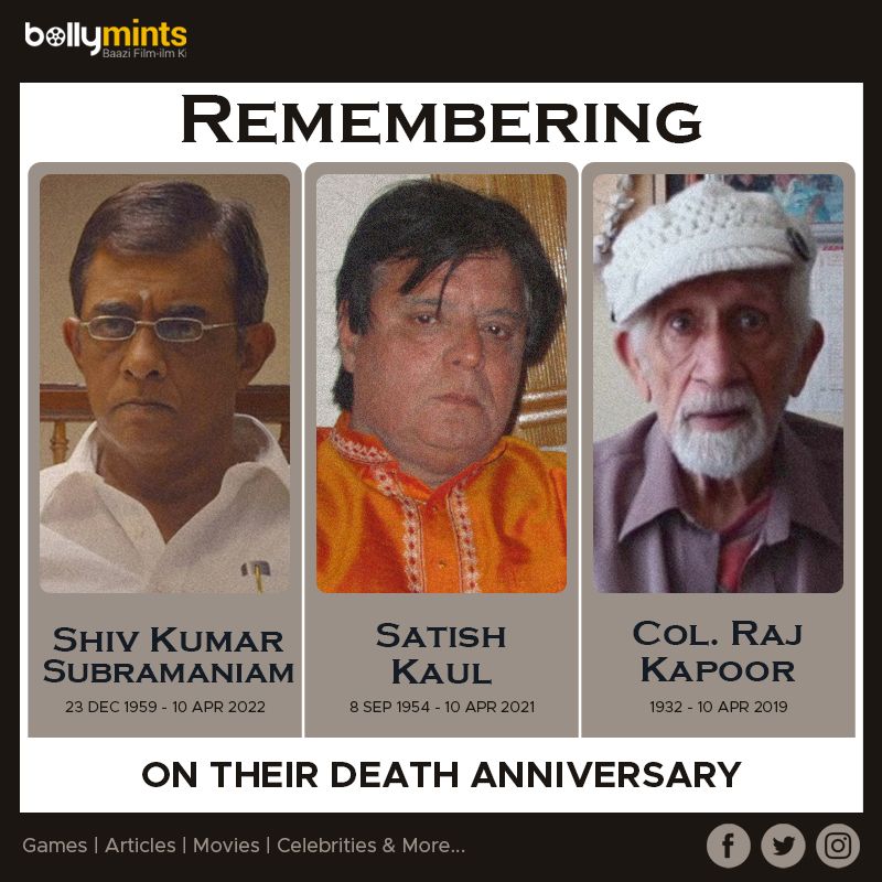 Remembering #ShivKumarSubramaniam Ji, #SatishKaul Ji & #ColRajKapoor On Their #DeathAnniversary !
