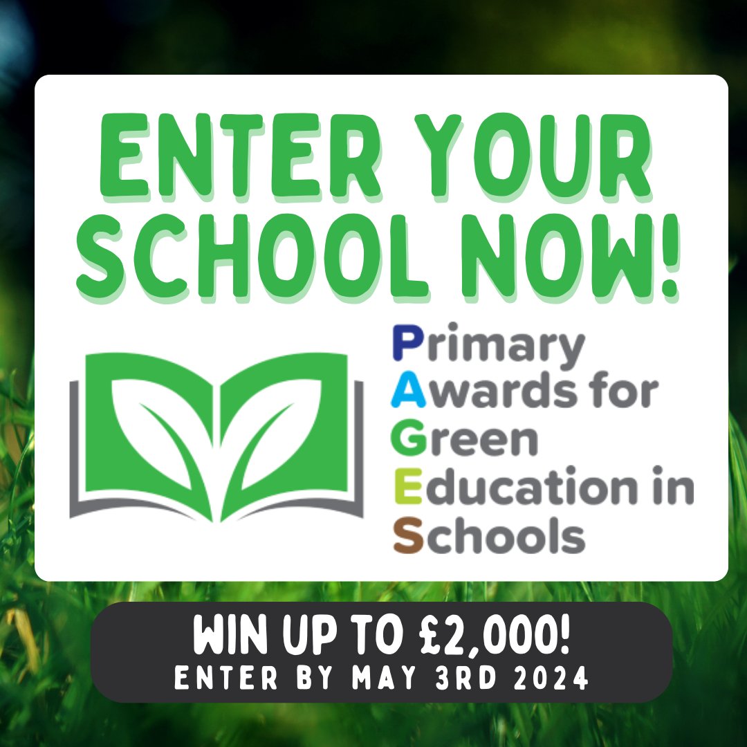 BetterPlanetEdu's tweet photo. ENTER THE PRIMARY AWARDS FOR GREEN EDUCATION IN SCHOOLS AND WIN UP TO £2,000!
DEADLINE FOR ENTRIES 3rd MAY 2023
Find out more and enter here >> https://t.co/4TqeJwsc1r  
#YPTE #Environment #Learning #Competition #EnterNow https://t.co/1Scp82fKfT