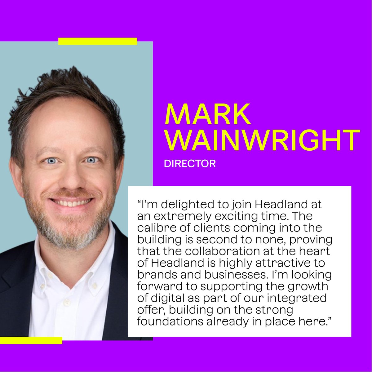 Welcome to our new Digital Director, Mark Wainwright!