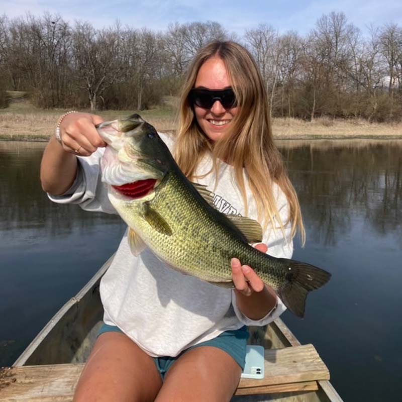 Culprit Fishing on X: @padams1969 My daughter caught this tank on Easter  Sunday! Largemouth in a farm pond, Rural Ohio, 20, 4.5 lb on a 7.5 June  Bug Culprit Original Worm.  /