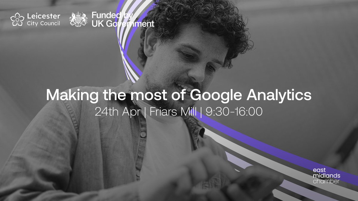 Outcomes: -Learn to utilise the most important reports in Google Analytics -Check that your Analytics account is set up correctly -Understand conversion measurement & much more. 24/04 | 9.30am – 4.00 pm📍Leicester | bit.ly/43v5acL #UKSPF #Accelerator #SEO #GA