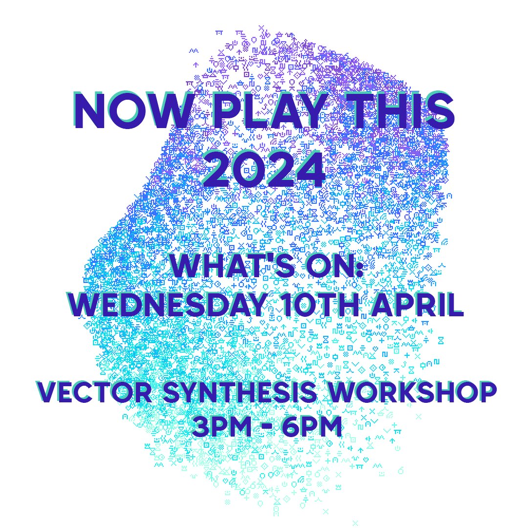 Don't miss out on the Vector Synthesis Workshop today, held by @vsynth74 Learn to create vector graphics with audio signals on a hacked Vectrex console, and blend your technical skills with creative expression. Buy tickets on the door or online here: somersethouse.org.uk/whats-on/now-p…
