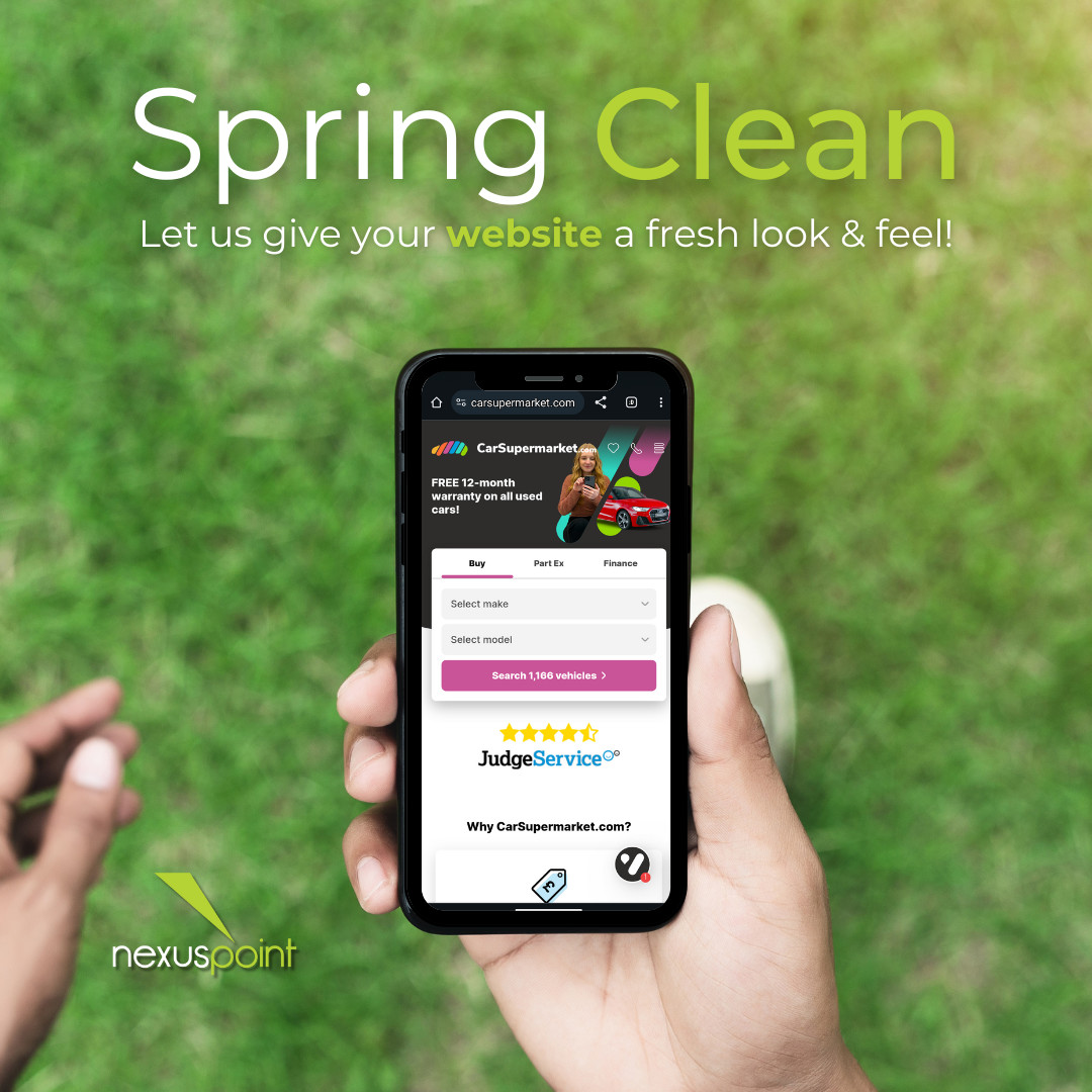 The birds are singing, and the flowers are blooming – it’s #Spring!

It’s also the perfect time to give your #Dealership website some fresh life.

Whether you want a digital #SpringClean or a #NewWebsite for your dealership, #NexusPoint can help. 

Send us a DM.

#Automotive