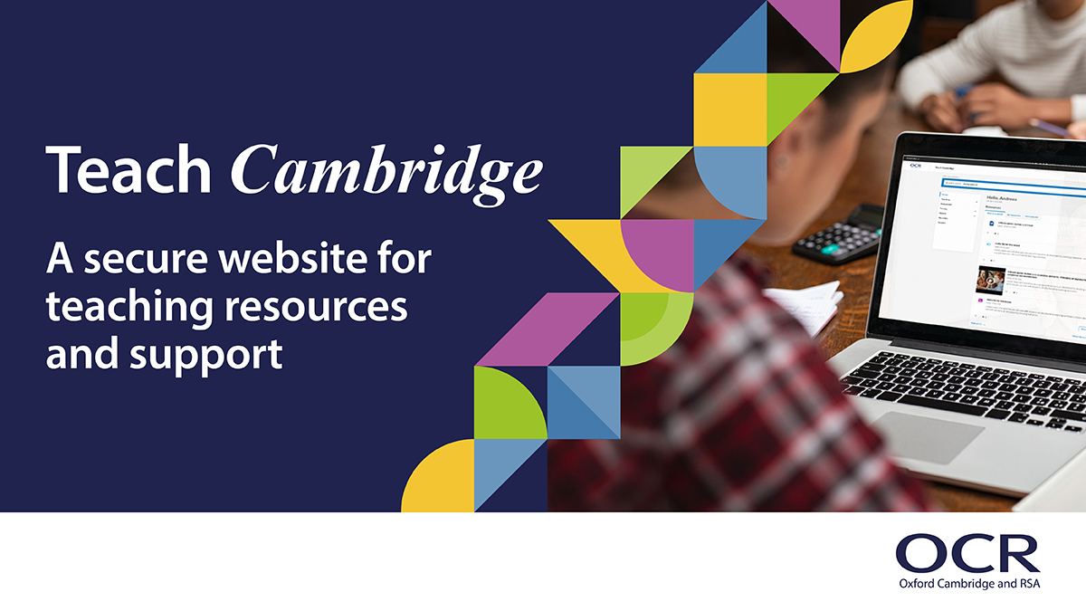 📣#OCRteachers - #TeachCambridge isn't just for Exams Officers. It hosts secure materials such as examiners’ reports and the most recent exam papers and mark schemes, as well as many teaching resources. Find it all here 👉 ow.ly/GvOj50R9fF7