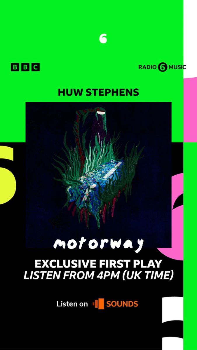 'motorway' - the new single by @g0atg1rl will premiere on @BBC6Music @huwstephens today. Tune in from 4pm 🛣️ bbc.co.uk/programmes/m00…