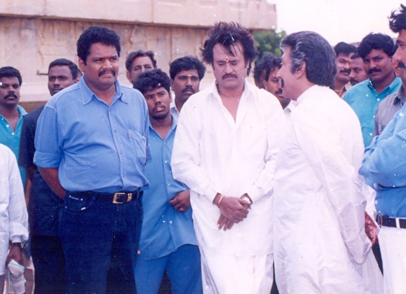 3. #25YearsofPadayappa 

It was #Rajinikanth who suggested #SivajiGanesan for the role of his father in the movie. [It also happened to be Sivaji's last memorable role before his death in 2001].