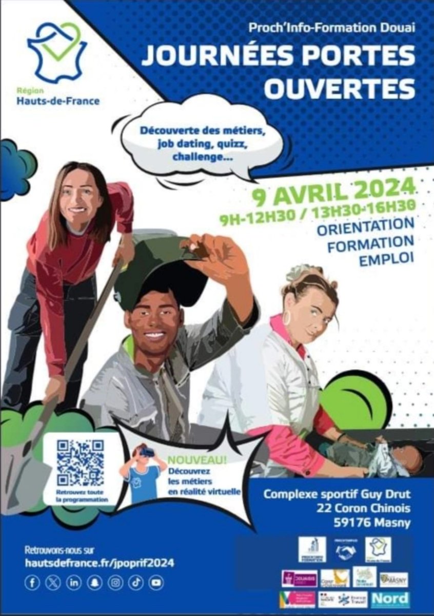 ASTaszarek's tweet photo. Hier, ce sont 600 visiteurs qui se sont rendus salle Guy Drut à #Masny pour découvrir les métiers qui recrutent.

Cette manifestation s'est inscrite dans le cadre de la journée de la #formation en @hautsdefrance. #prochinfoformation

#orientation #Formation #emploi #douaisis https://t.co/vvnEgCcdo7