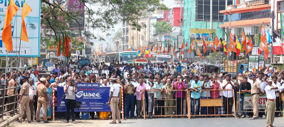 Some glimpses from the journey to the rally in Vellore. The people's affection is immense. It is indicative of the direction in which Tamil Nadu's politics is heading.