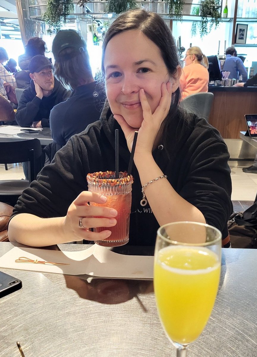 Well I'm terrified of flying but TWO Bloody Marys before 11am Jeremy? That's insane! See y'all at Authorcon!