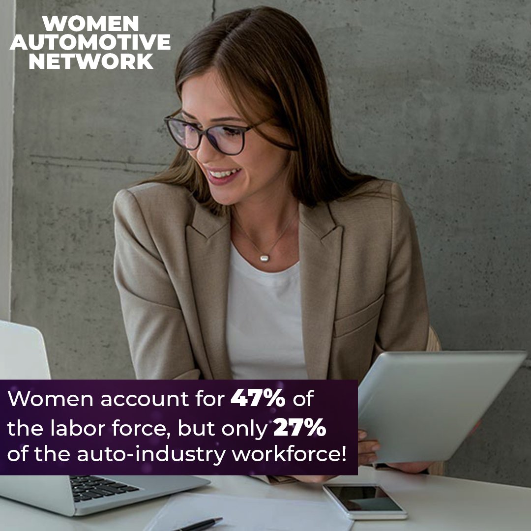 According to Deloitte's article on ‘Shifting Diversity Into High Gear’, Women account for 47% of the labor force, but only 27% of the auto-industry workforce! Looking for your next role? Check out our current job postings from our partners: womenautomotivenetwork.com/pages/careers-…