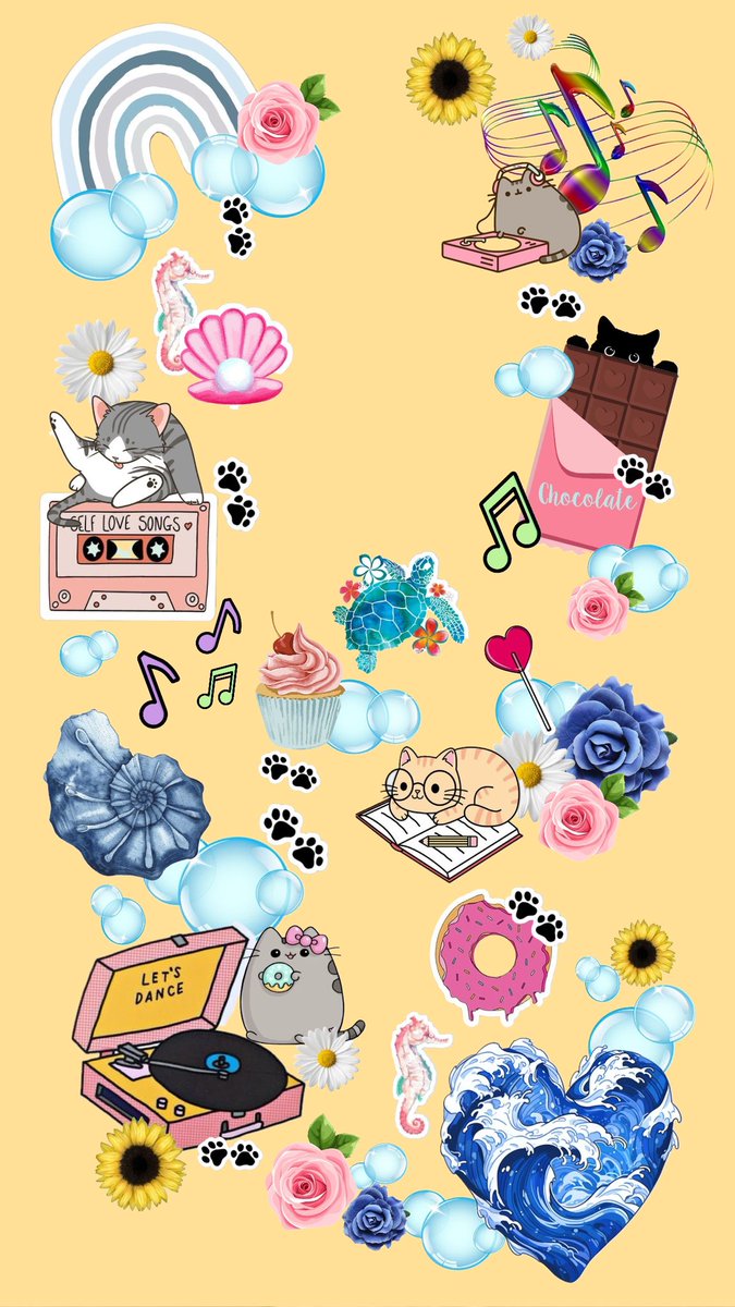 Nuovo giorno, nuovo sfondo personalizzato 🐱🌊🎶🧁🌸