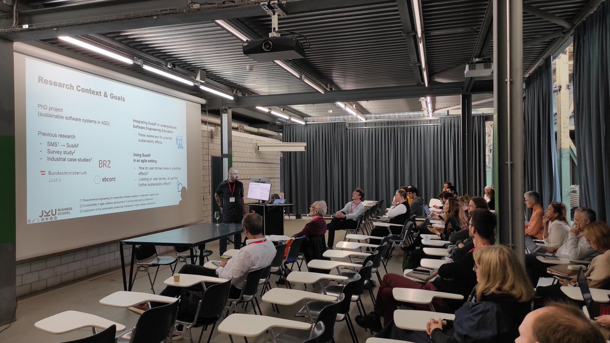 WC_REFSQ's tweet photo. 🌱 Discover how Peter Bambazek and Iris Groher are integrating sustainability awareness into undergraduate software engineering education. Join them as they discuss the Sustainability Awareness Framework and its impact on education. #Sustainability #REducation #REFSQ24 https://t.co/aJN54wWMmG