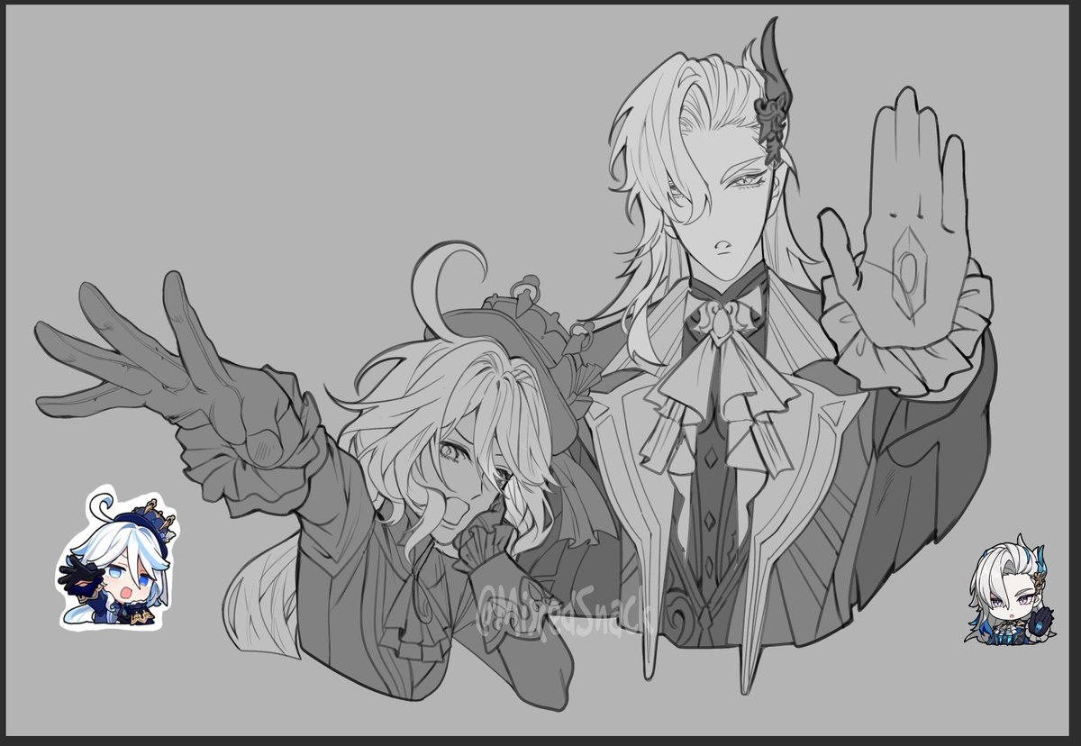 (WIP) Love how they have  a matching sticker pose 😁 #NeuviFuri 