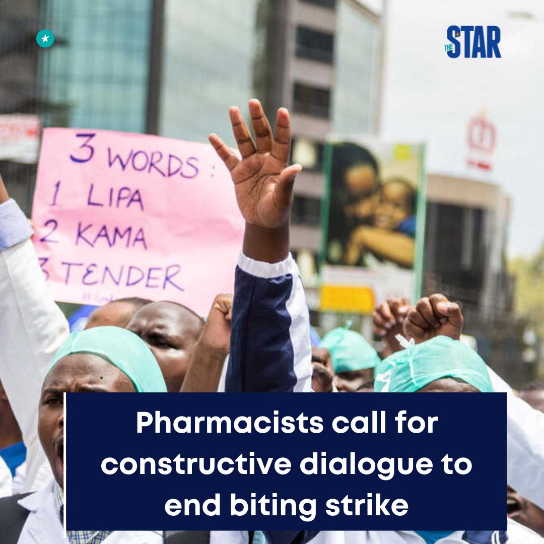 TheStarHealth's tweet photo. The Pharmaceutical Society of Kenya (PSK) has urged the government and relevant stakeholders to take immediate action to address the grievances of healthcare professionals.

Read more on https://t.co/2QD8rHAmrC
#starkenyanews https://t.co/bUoFDs4w7l