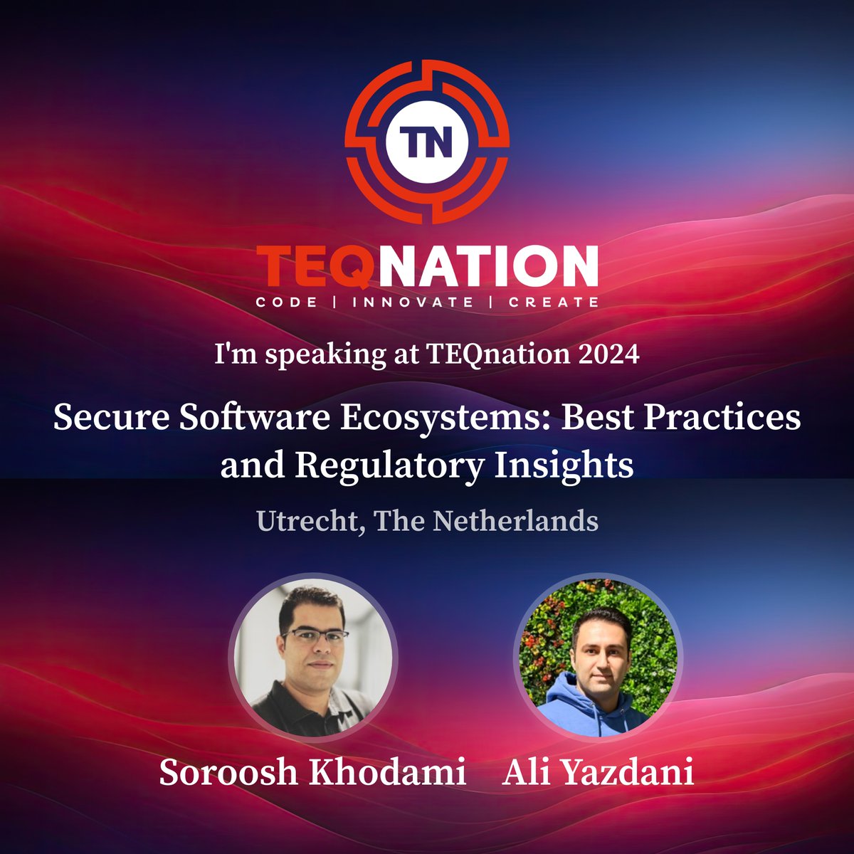The next stop is TEQnation 2024.

@Mafia3  and I will give a talk on 'Secure Software Ecosystems: Best Practices and Regulatory Insights'. at @TEQnationConf.
The talk will cover the following agenda:
Every day, we encounter another critical vulnerability such as #Log4J, 👇