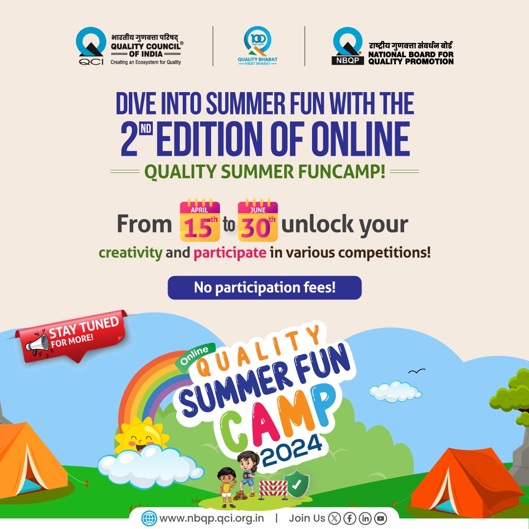 Exciting news for creative minds! As you know, National Board for Quality Promotion is organizing the second edition of its Quality Summer Funcamp, from April 15th to June 30th. The best part about it? No registration fees required. Stay tuned for more updates.