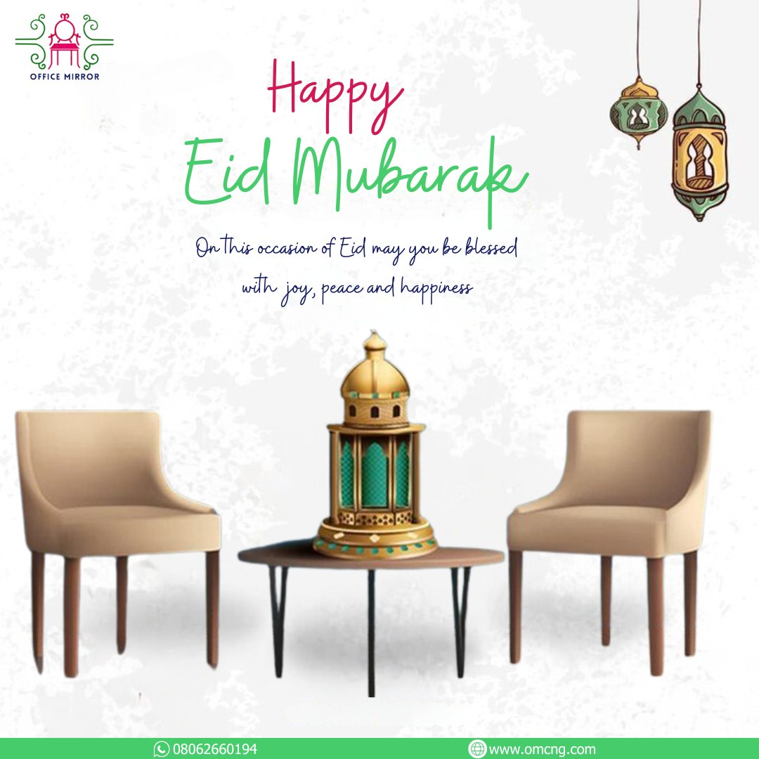 _officemirrorco's tweet photo. Happy Eid Mubarak #OfficeMirrorFurniture #Furniture #Stationeries #Eidmubarak2024 https://t.co/j7pzQiHNsW
