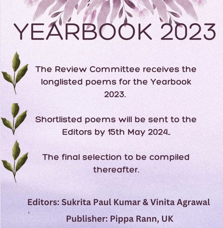 Update on the status of the compilation of the Yearbook 2023. #yearbookofindianpoetryinenglish