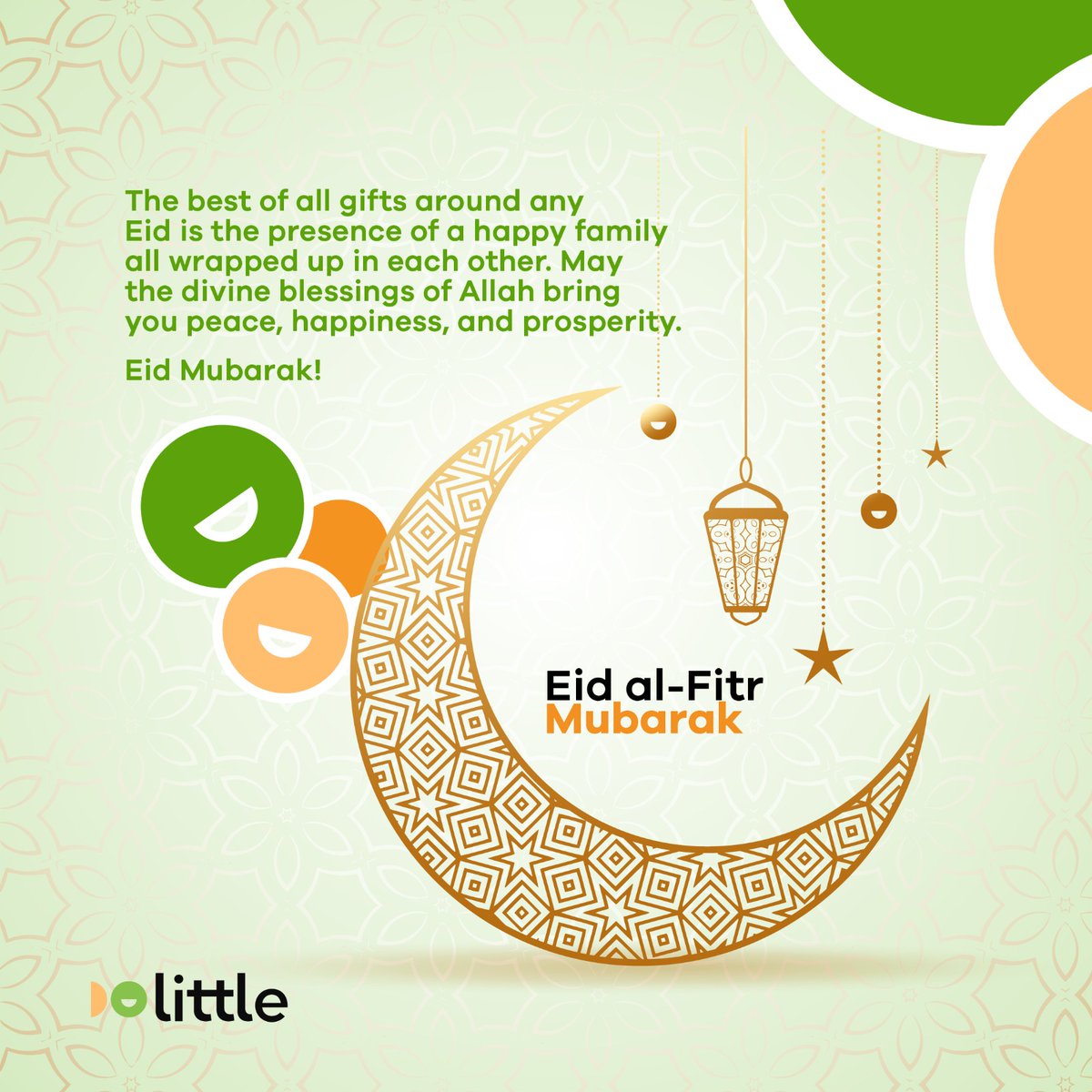 Eid Mubarak!

May Peace, Good Health and Prosperity be yours. 
#Eidmubarak2024 #EidAlFitr #EidAlFitr2024