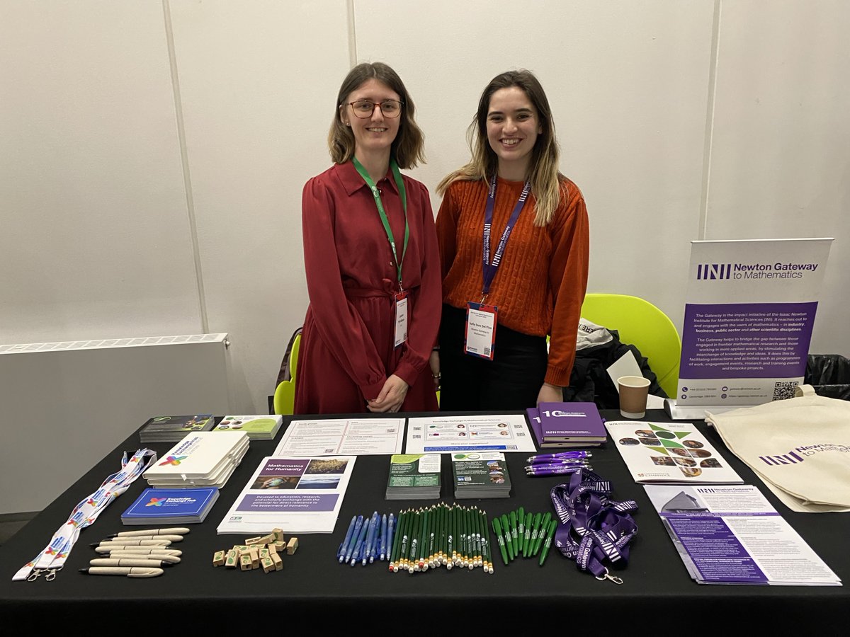 This week we are at the British Applied Mathematics Colloquium (BAMC), Newcastle! Visit our joint exhibition stand with @ICMS_Edinburgh and @KEHub_Maths to find out about all the organisations we work with to support KE in the mathematical sciences community!