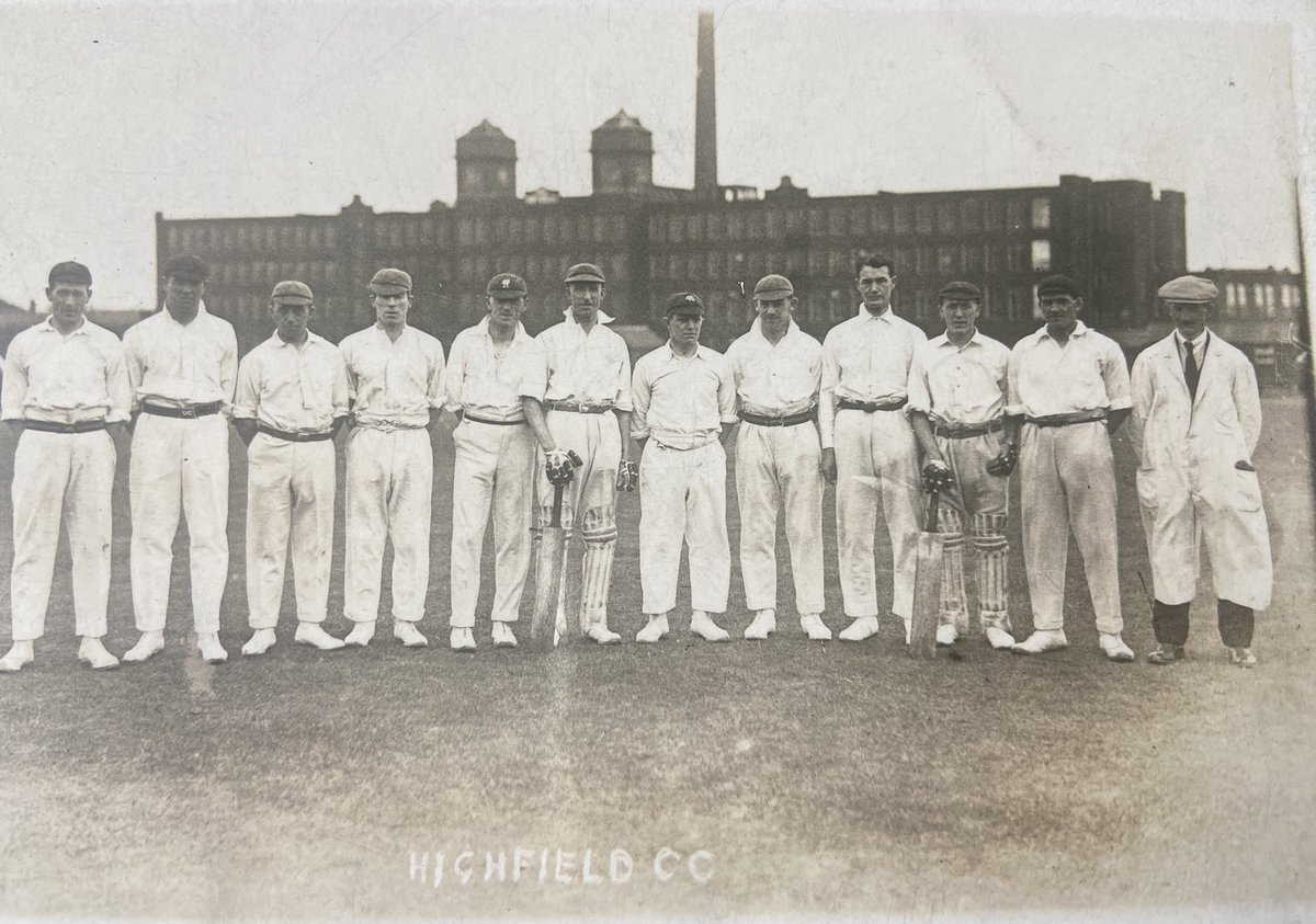 To celebrate our centenary, we are sharing photos and memorabilia representing decades of the clubs history. This is likely to be one of the earliest photos. May Mill sits proudly in the background. Can anyone shed any light on who the players might be? @WigToday @wiganworld