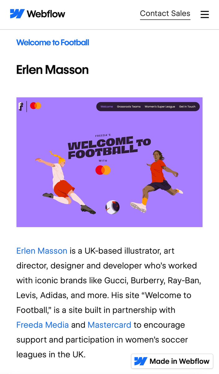 ErlenMasson's tweet photo. Exciting news!  
I've been featured on @webflow’s inspiration blog! 

As an inspiring Black creator in the web design and development space, I'm chuffed to be recognised for my work.

Check out the article here : https://t.co/p98OhcLdWl https://t.co/t1FI2O4KmJ
