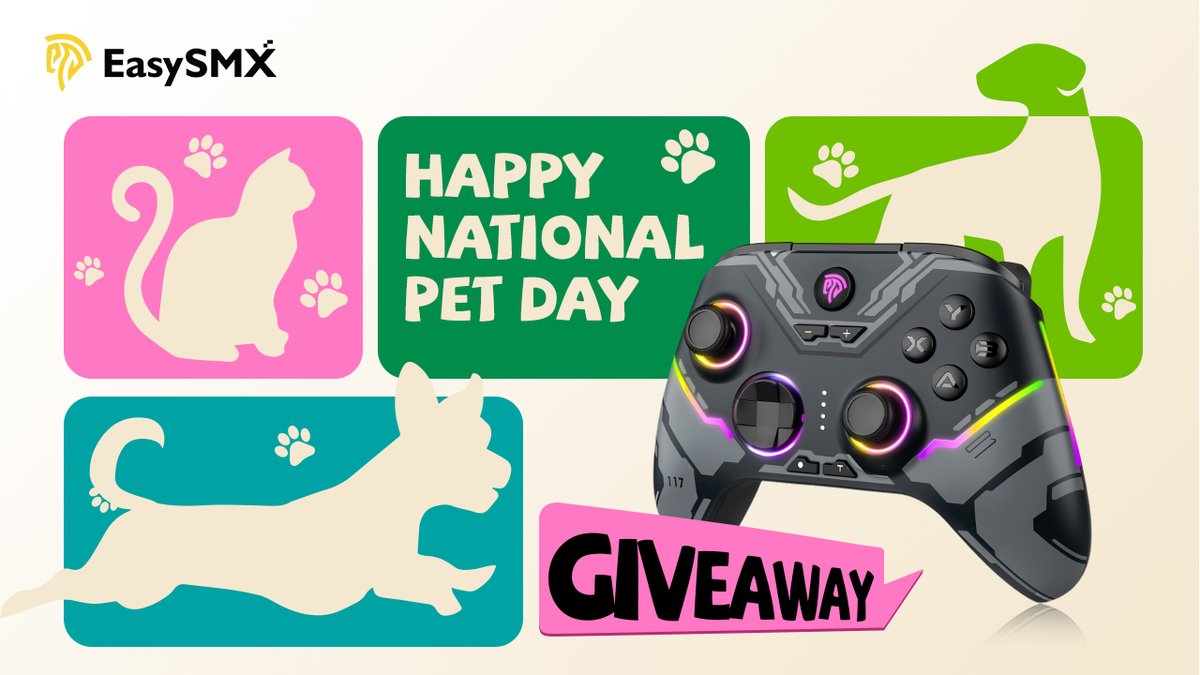🐱GIVEAWAY🐶
X15 for 2 fans.
🎮Follow @EasySMX_Gaming 
🎮Comment your favorite animal😼
🎮Like & Repost
😉Tag 2 friends

End: 14 :00 pm, EST,  April 18, 2024
Open worldwide.
#Giveaways #GiveawayAlert #Steam #EasySMX #Gamers #Gaming #Switch #xbox #DD2 #SORTEO #fyp