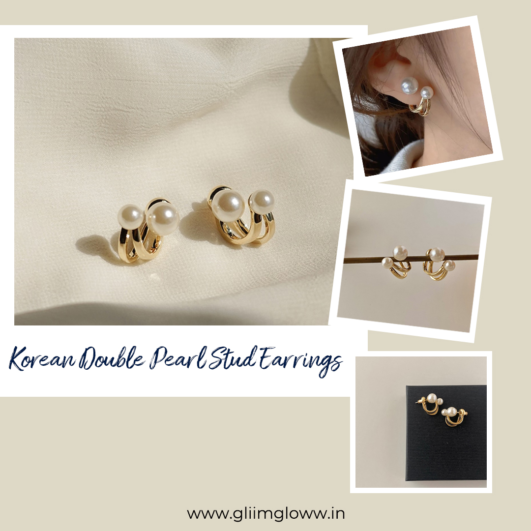 Elevate your look with our elegant Korean stud earrings - a touch of timeless sophistication. 💎 🌐gliimgloww.in #KoreanStuds #KoreanEarrings #KoreanJewelry #KoreanFashion #KoreanStyle #KoreanAccessories #ElegantEarrings #StylishStuds