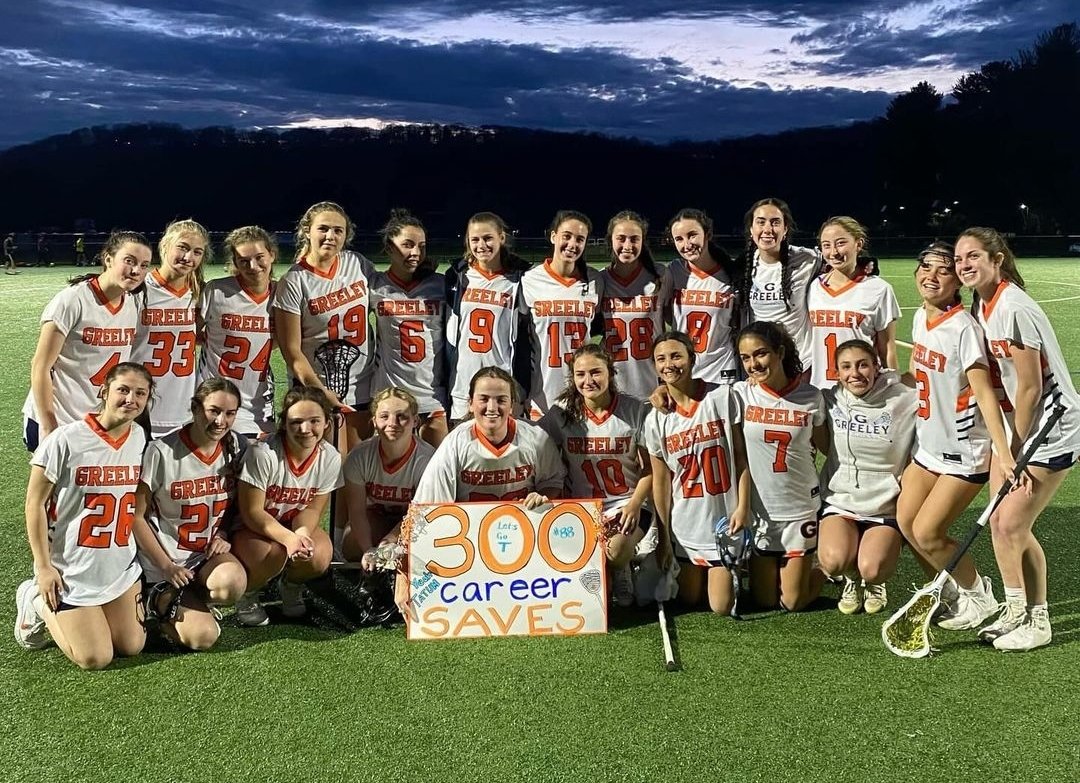 'A belated congratulations to our senior goalie Tatum Walsh for her 300th career save in our game against Bronxville!' - Greeley Lacrosse #GoGreeley #WeAreChappaqua