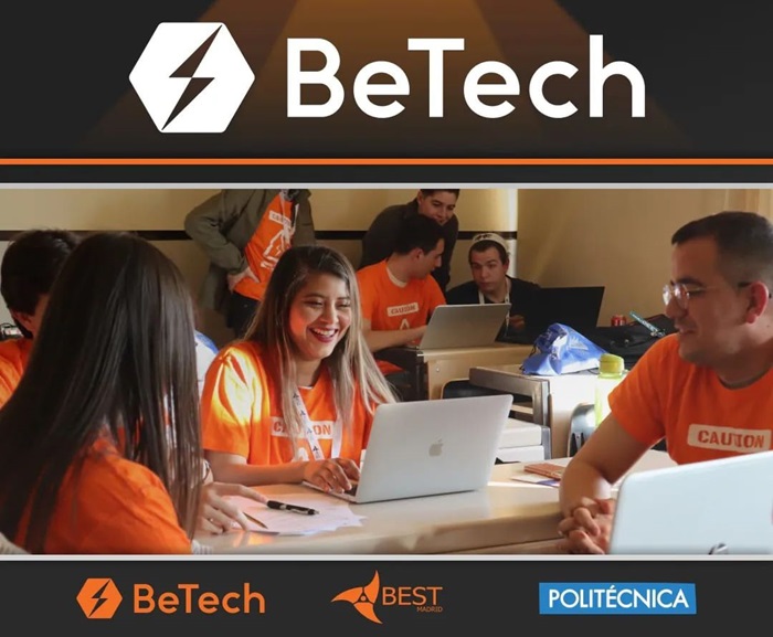 ¡Llega una nueva edición de BeTech! Una competición de ingeniería organizada por la asociación de estudiantes @BESTMadridUPM en la que habrá también charlas y workshops. 📢1.000 € en premios 📅6-8 de mayo ✏️Inscríbete hasta el 26/04: short.upm.es/krmhc #somosUPM