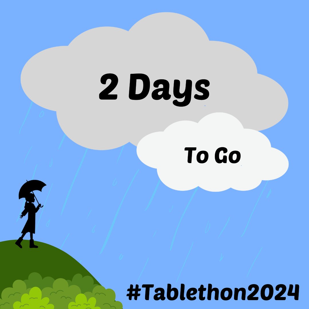 Looks like the skies are dark and dreary at the moment. Hopefully they clear up Tablethon 2024, there’s only 2 days left after all! #Tablethon2024