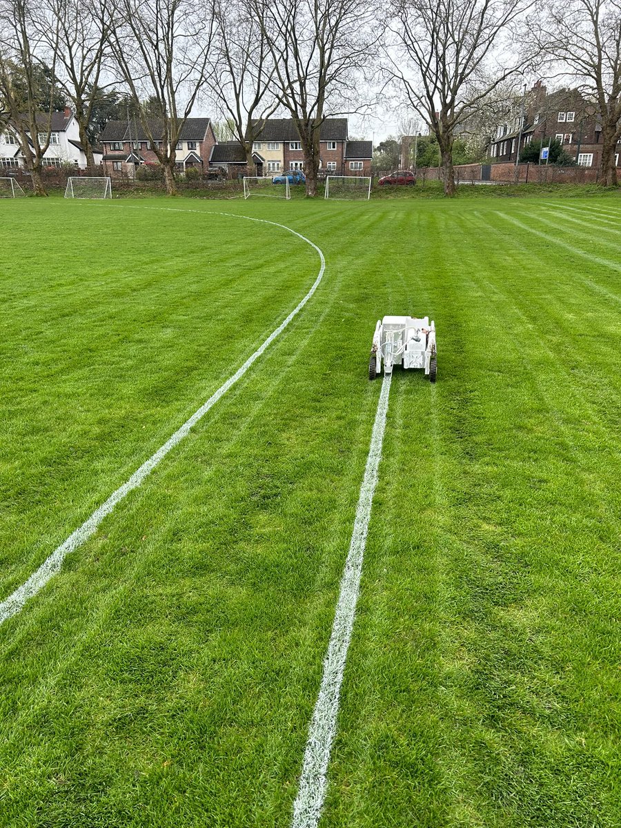 Well that saved a lot of time and headaches! Weathers not ideal but tracks are in thanks to @360GroundCare little robot