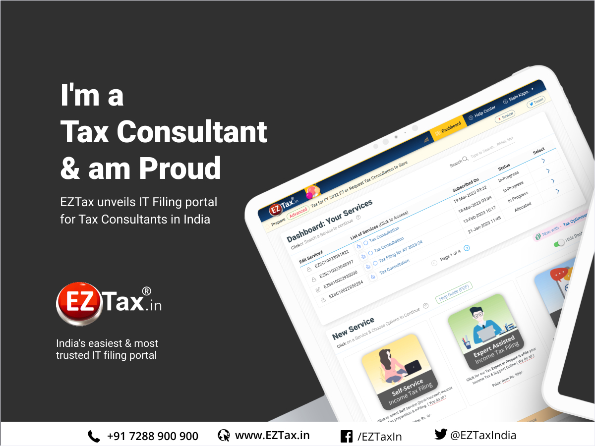 Professionals in taxation such as CAs, CMAs, ICWAs, TRPs, and others can now sign up for ITR e-filing services directly at eztax.in/self/. Start now.

#eztax #IncomeTax #ITR #Compliance #Software