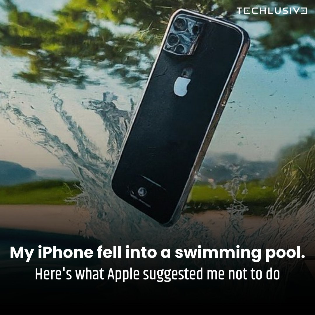 TechlusiveOFCL's tweet photo. Apple has some instructions on what a user should do if their iPhone gets wet and some of the common practices are not a part of them.
Full Story: https://t.co/6Z0InwGh5o
#apple #techlusive #techupdates #technews #iphone #techacks #techtipsandtricks https://t.co/CmE4rORWtM
