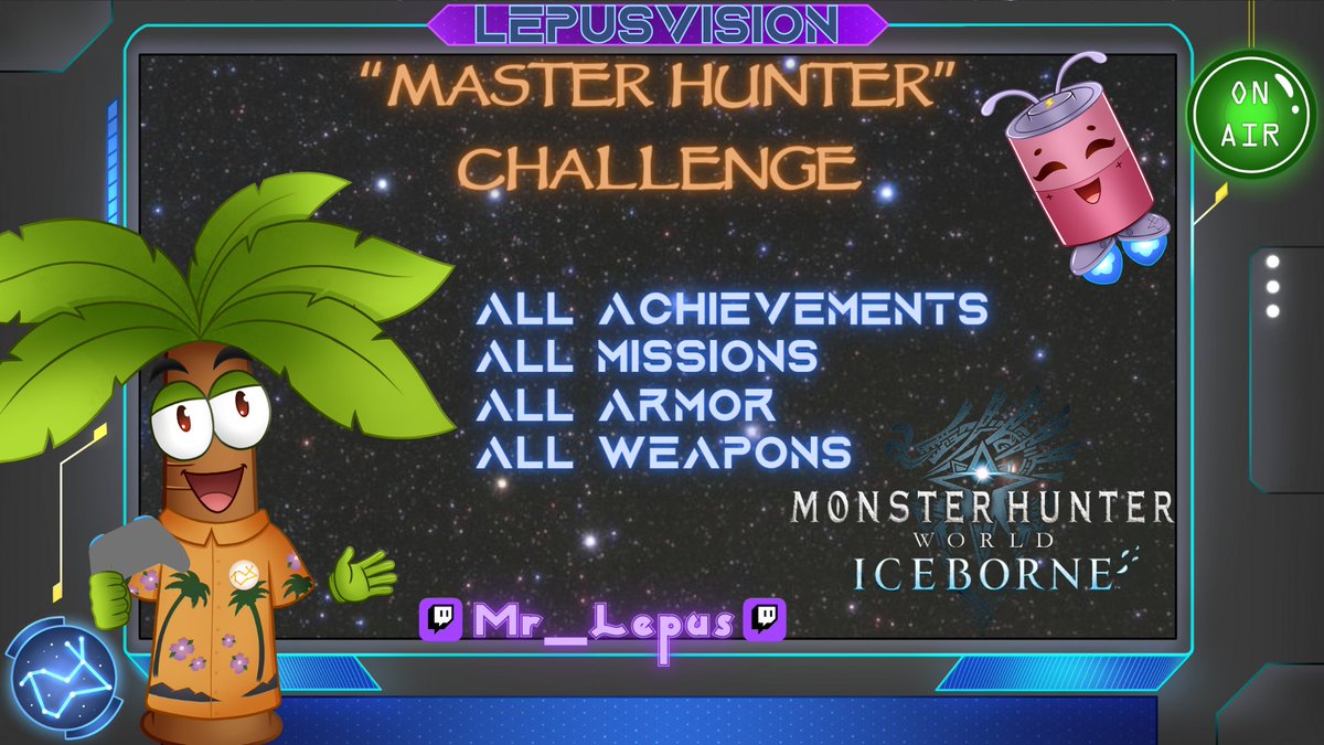 🌴Master Hunter Challenge🌴
My own take on the #ReturntoWorld movement in anticipation of Monster Hunter Wilds. I have challenged myself to become a 'Master Hunter'.
🌴All Achievements
🌴All Missions (Solo if Possible)
🌴Full Armory and Weapon Mastery (see Below)
⬇️⬇️⬇️⬇️⬇️