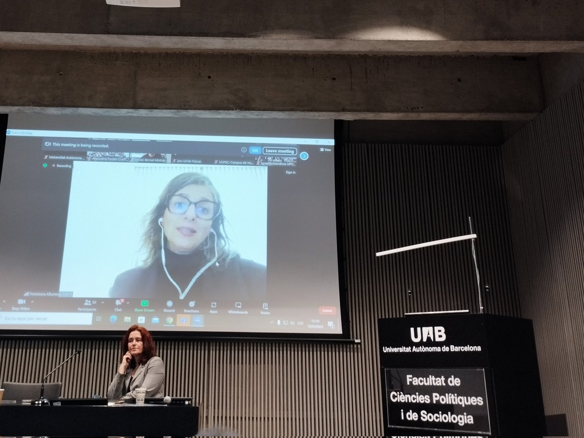 Exceptional and much-needed. More than 40 universities in Spain have joined efforts to connect with @FranceskAlbs and learn from her on the magnitude of the war crimes that Israel is committing in Gaza and how to stop it. Our Faculty is hosting it at @UABBarcelona