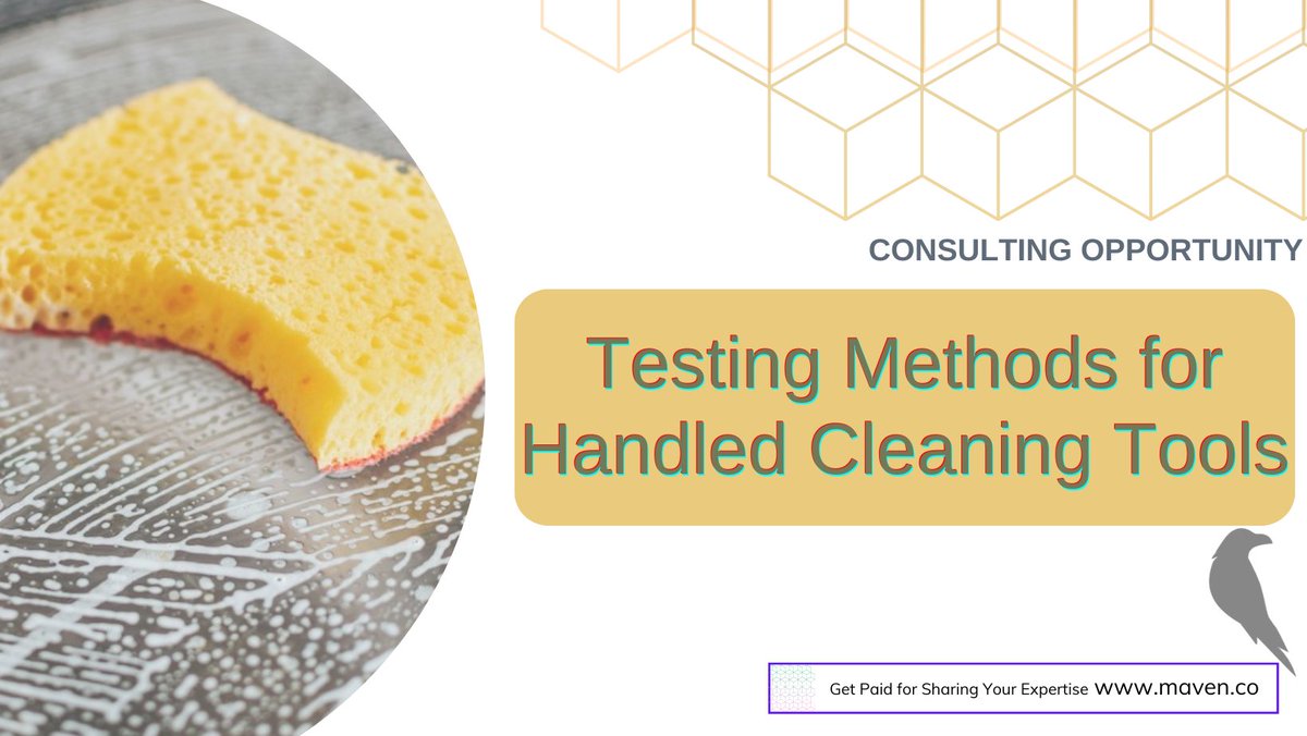 🧼 We have an exciting paid opportunity for those familiar with stick/handled cleaning tool testing methods. All details of this consulting opportunity are here: maven.co/open-projects/…
#cleaning #qualityassurance #producttesting #innovation #management #technology #MavenResearch