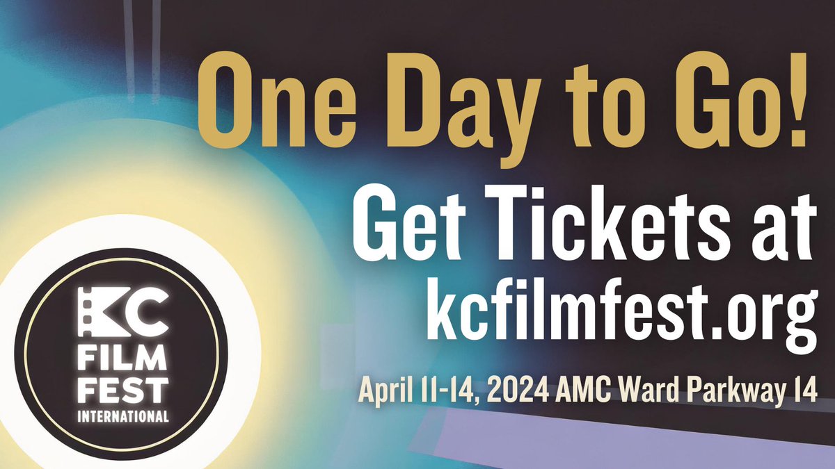 Just one day to go until 2024's KC FilmFest International! Get your tickets now at kcfilmfest.org #kcfilmfest #kansascity #kcmo