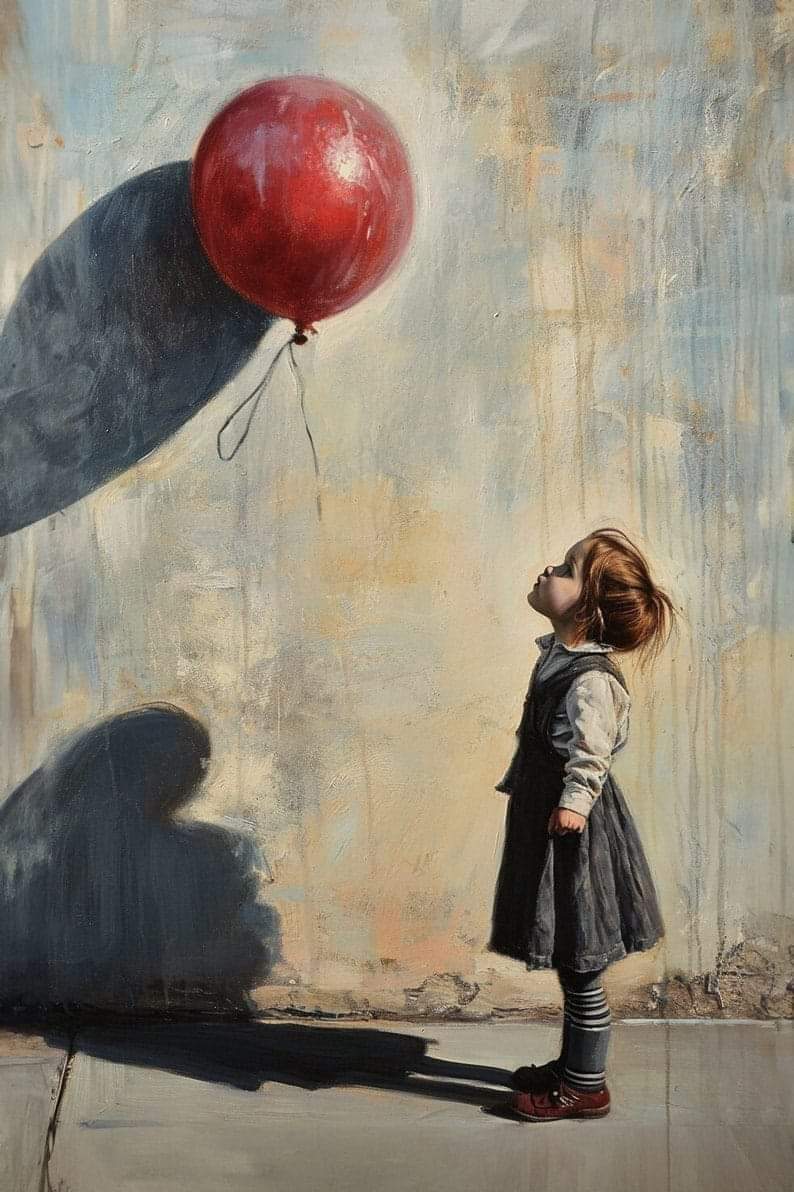 In FB da ieri decine di profili stanno condividendo questa immagine attribuita a Edward Hopper. Non è di Hopper, ma un poster acquistabile online che si intitola 'Red Baloon in Hopper style'. Di Hopper non ha nulla ma alla gente piace credere di essere intelligente. #viralità