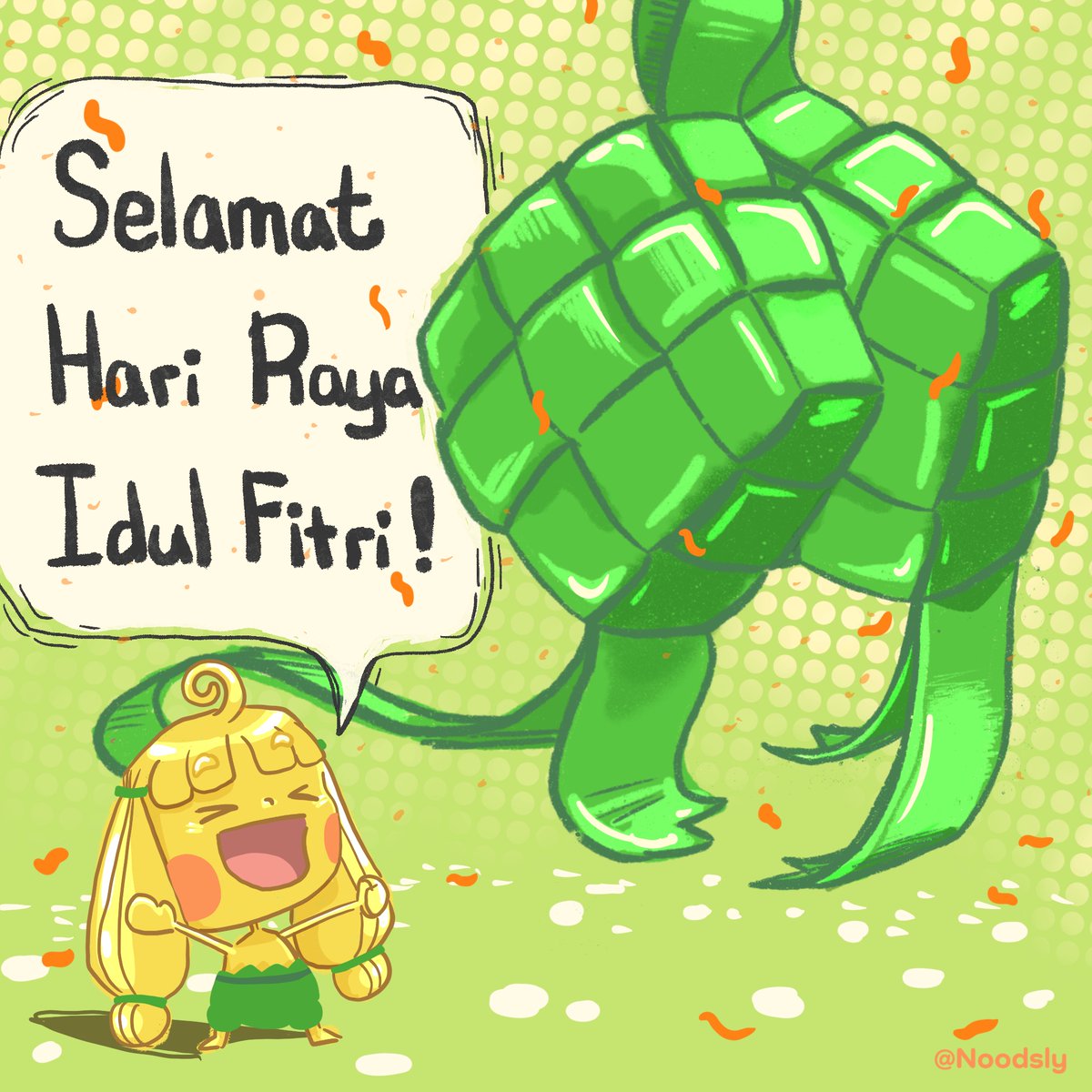 Selamat Hari Raya Idul Fitri! — @noodsly #Foodie #Ramadan #IdulFitri2024 #singapore #drawing #drawings