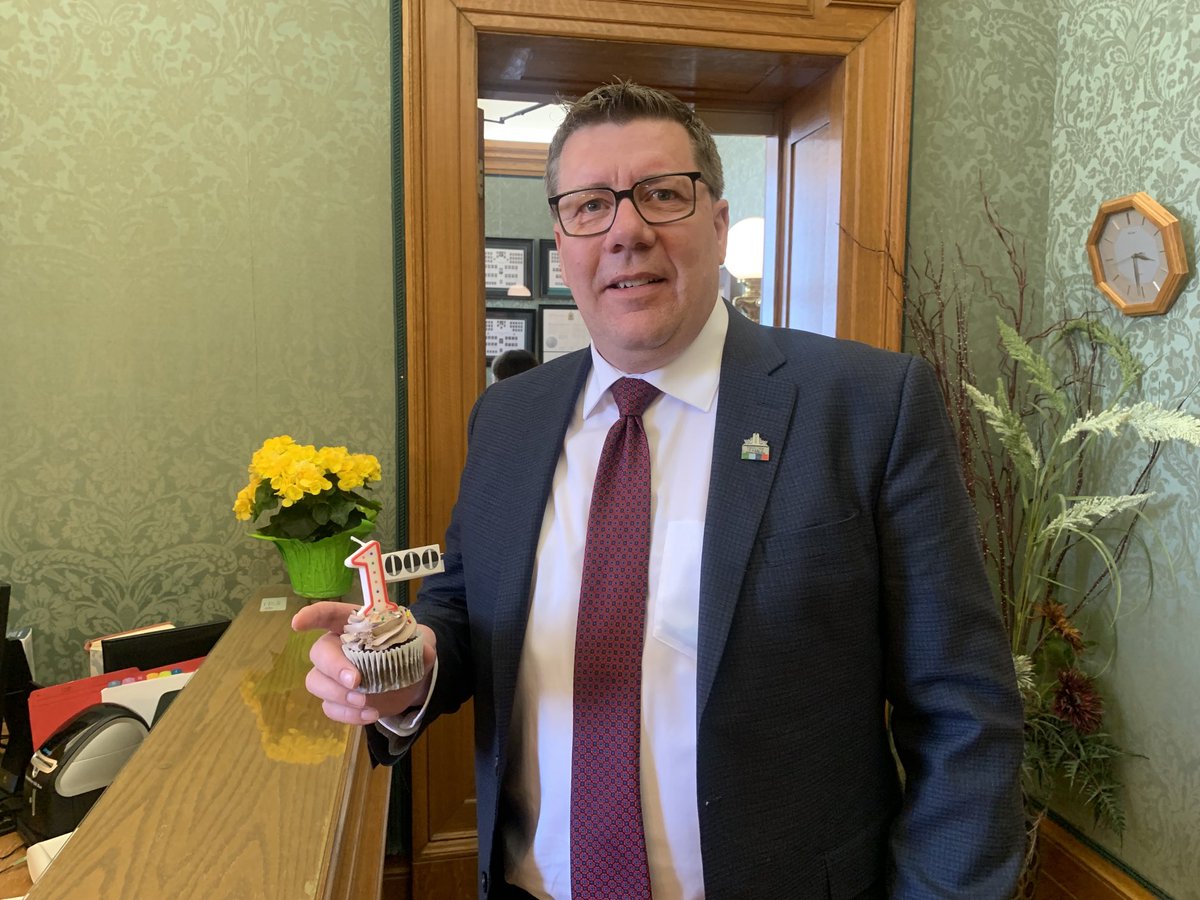 Premier Scott Moe answered his 1000th question in the legislature this week. He joins two other government MLAs in achieving that milestone, Dustin Duncan and Don Morgan.