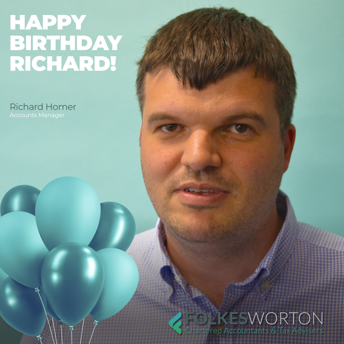 🎁 Happy Birthday Richard! 🎂

Richard Homer is our Accounting Team Manager and it’s his birthday today! We hope he has a great day! 🎈

Folkes Worton LLP Chartered #Accountants #AccountingForTheFuture #Birthdays

fwca.co.uk/meet-our-team/