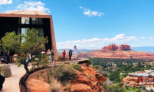 EyeKnowRecords's tweet photo. Chapel of the Holy Cross: Sedona, Arizona

Chapel of the Holy Cross

The Chapel of the Holy Cross is a distinctive, almost otherworldly-looking edifice built into the red rock formations of Sedona. It’s been featured in architecture magazines, The New York Times, and The Washington Post, and it’s just one of many memorable spots in this desert oasis, where you’ll also find resorts, spas, and canyons. The beauty of the desert scenery is only surpassed by the grandeur of the night sky. Once the sun dips, you’ll see it in all its glory, free of the illumination of city lights. If you want to explore the area, there are tons of experiences to choose from, like this small-group tour of Sedona and a tour of the chapel itself.