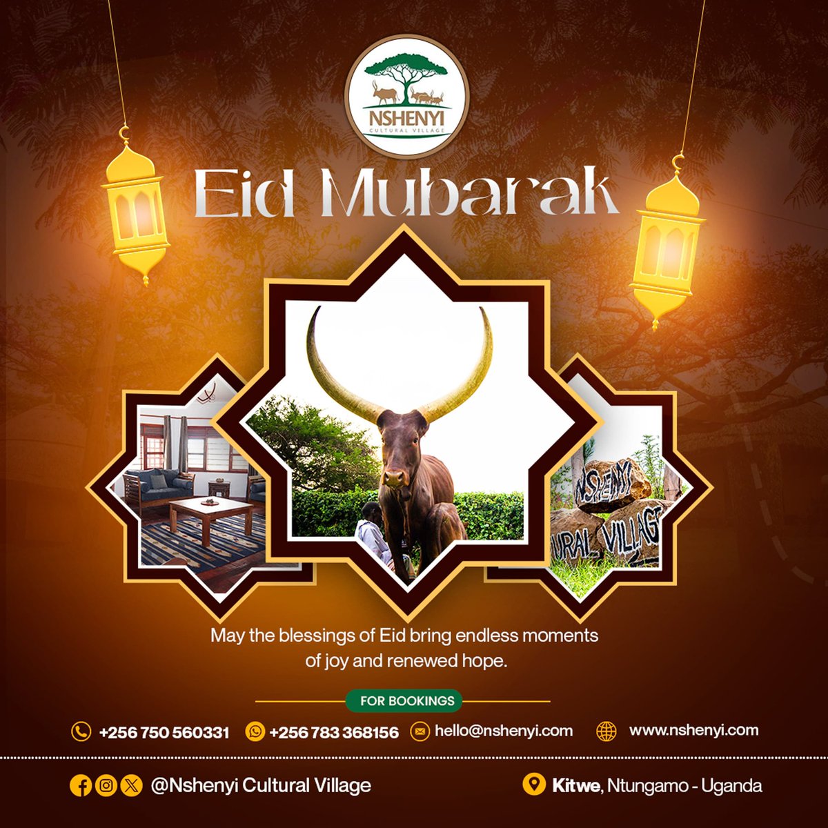 Nshenyicultural village wishes you a Happy Eid full of blessings and joy #EidMubarak #EidatNshenyiculturalvillage