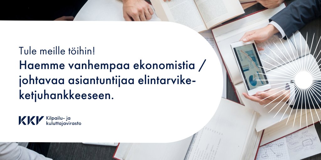 kkv_uutiset's tweet photo. Onko sinulla vankkaa osaamista tilastollisista menetelmistä ja tuntemusta elintarvikesektorista?

💡Tehtäviisi kuuluu mm. empiiristen analyysien tuottamista, tutkimusraportin kirjoittamista.

📅Hae viimeistään 15.4.

Lisätietoa:

🔗https://t.co/ZuJ21jlQE3 https://t.co/kGWRfT5AeD