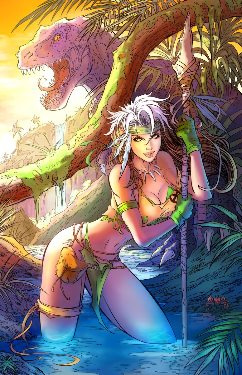 Savage Land Rogue, a T-Rex, and a ghost crab! #marvelcomics #comicart #xmen #xmen97 #rogue